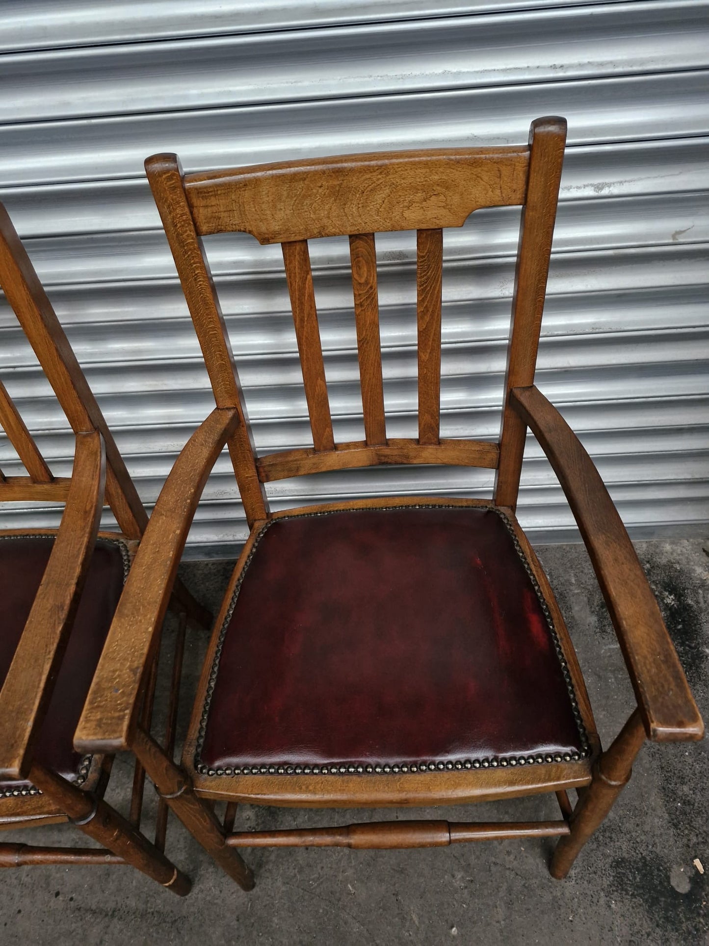 Rare Arts & Crafts Oak Armchairs for Sale - Circa 1900-1910!