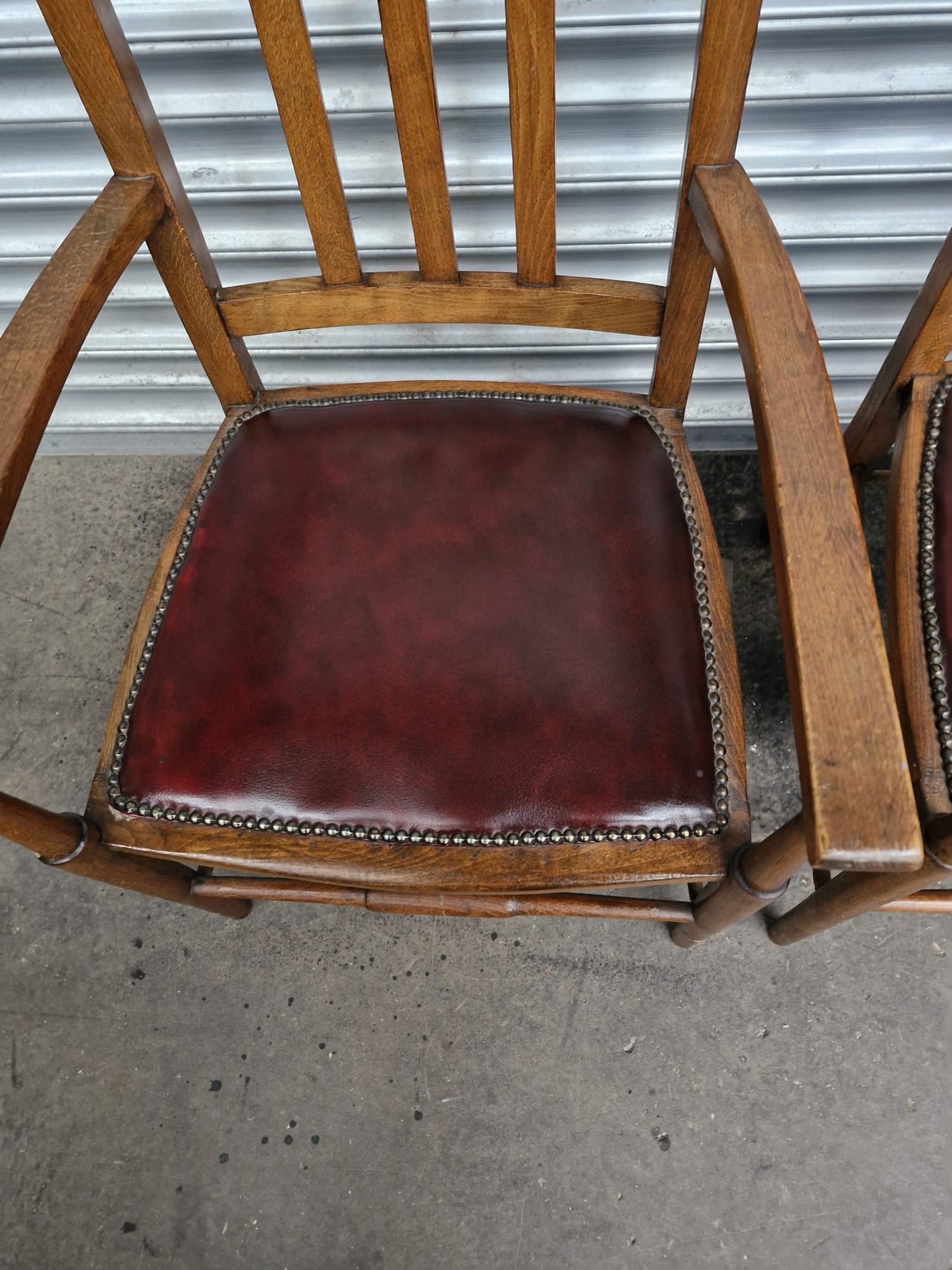Rare Arts & Crafts Oak Armchairs for Sale - Circa 1900-1910!