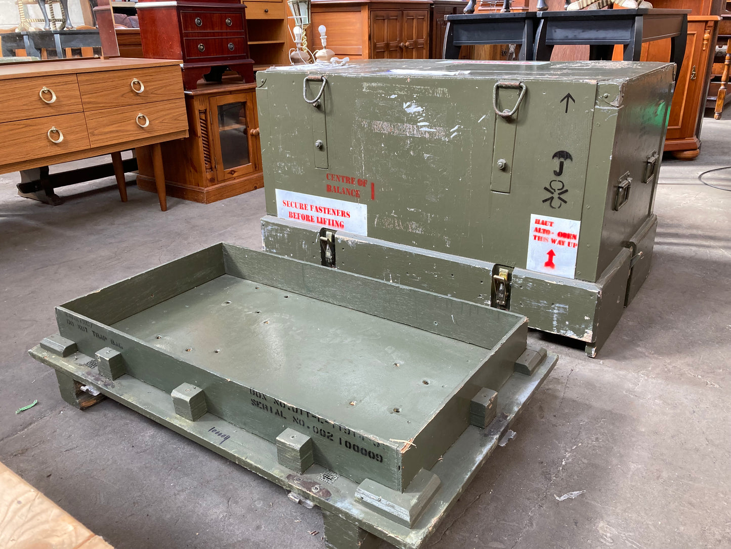 RAF shipping crate