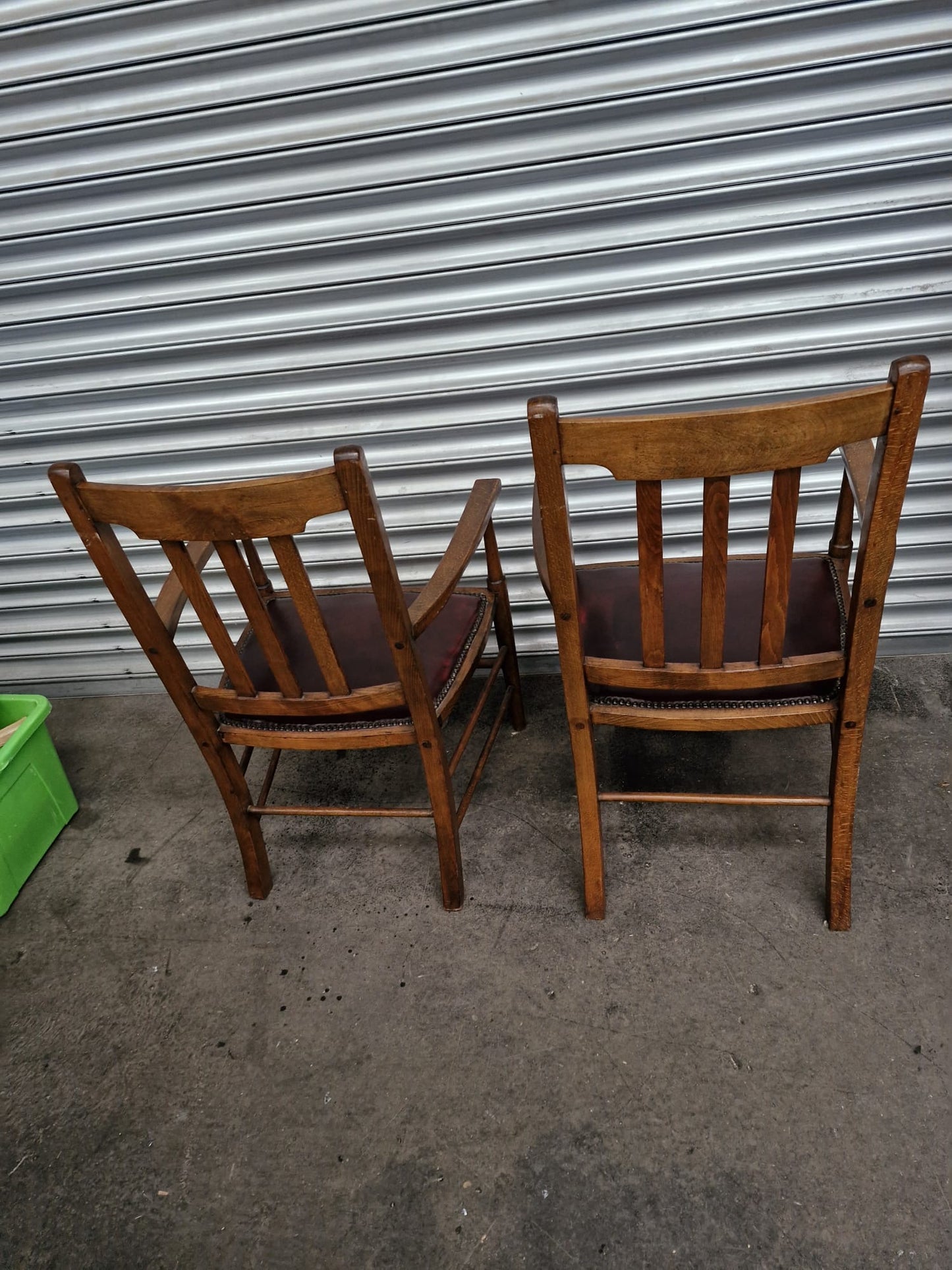 Rare Arts & Crafts Oak Armchairs for Sale - Circa 1900-1910!