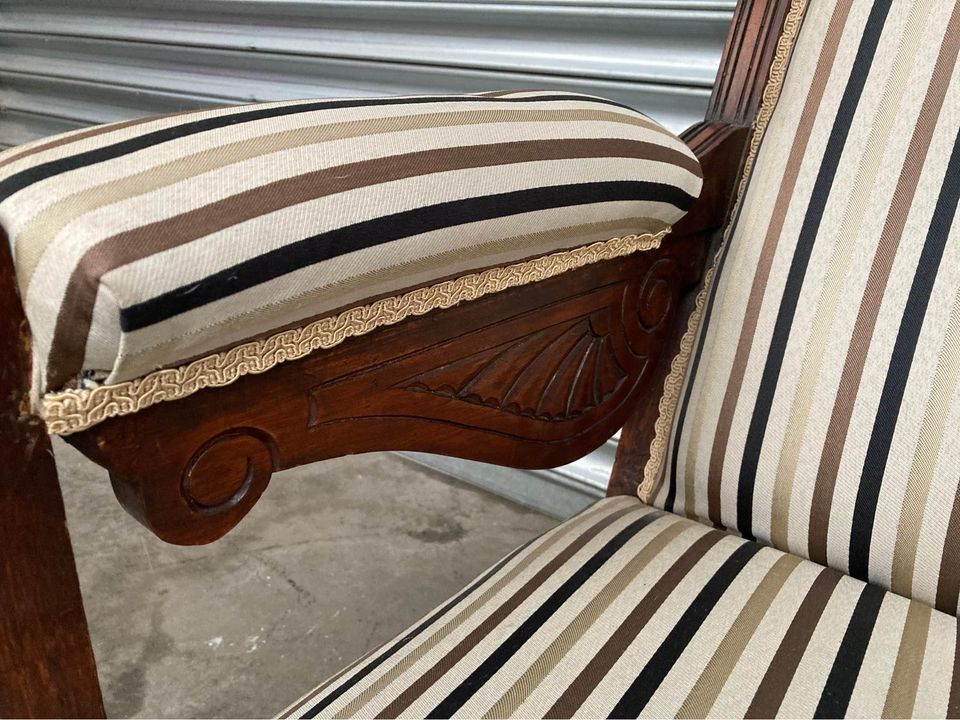 Beautiful carved Victorian armchair on castors