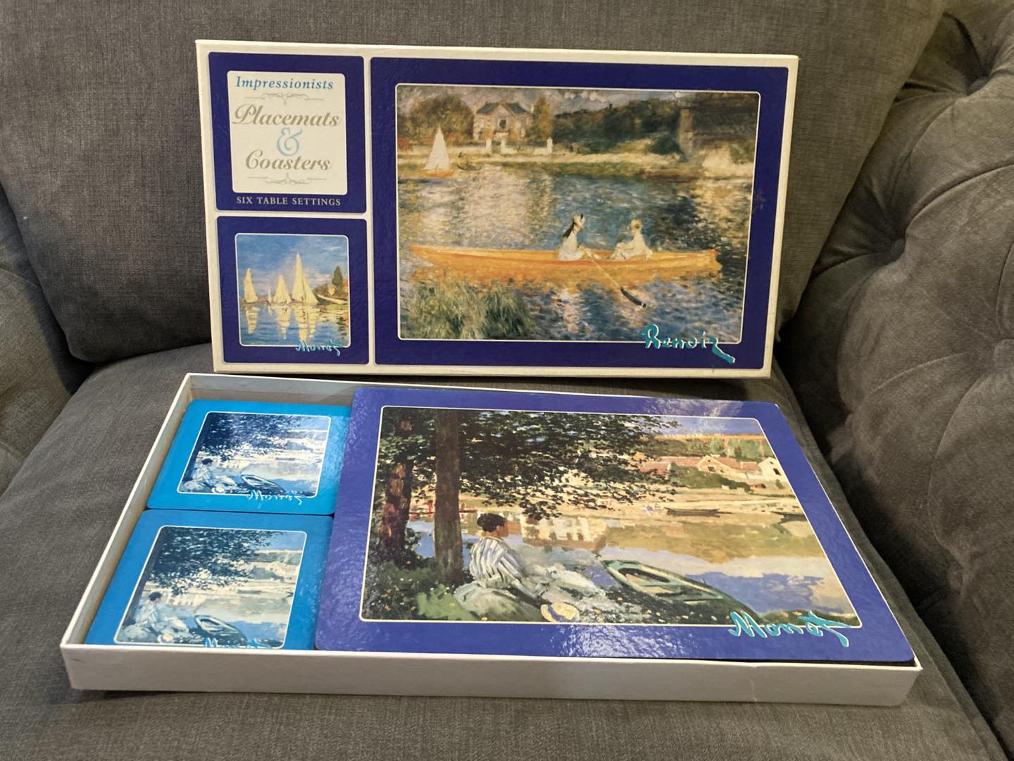 🎨 Vintage Monet & Renoir Table Set