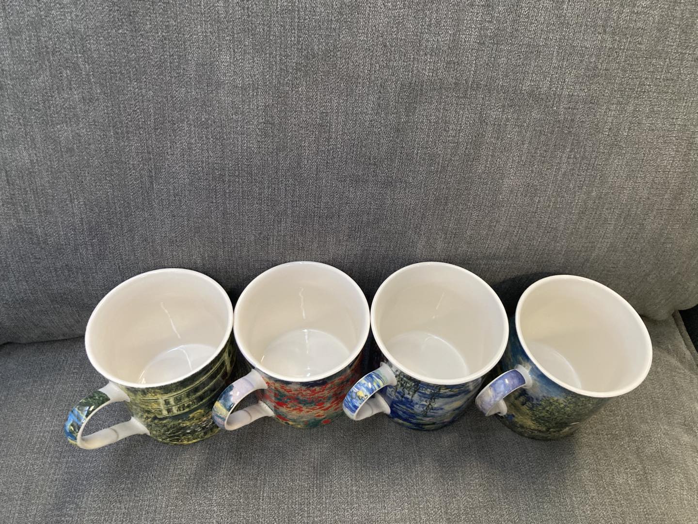 🖼️✨ Claude Monet Mug Set – Fine China, As New! ✨🖼️