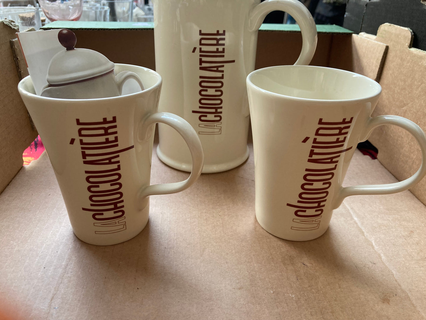 ☕️ Crate & Barrel La Chocolatière Hot Chocolate Set 🍫