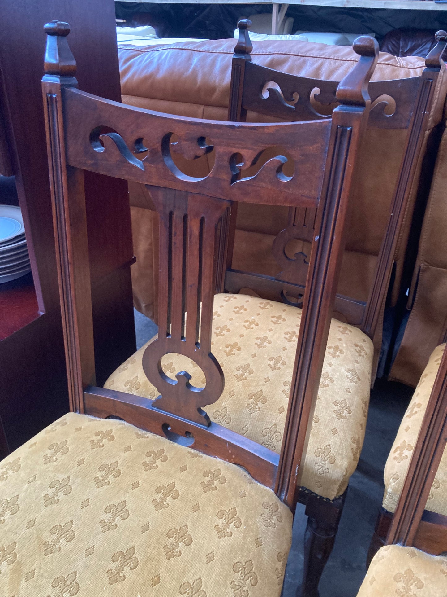 Antique set of 4 dining chairs