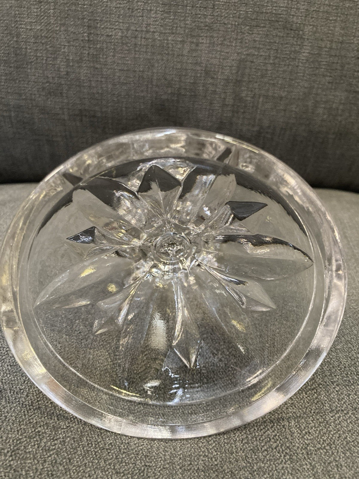 Vintage Sowerby Ellison Clear Pressed Glass Candlesticks Pair 1930s–1950s